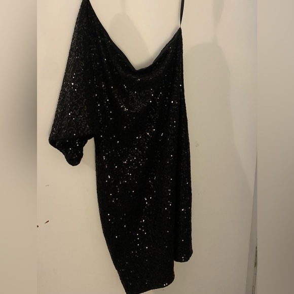 Short Black Sequin Dress - Picture 2 of 2